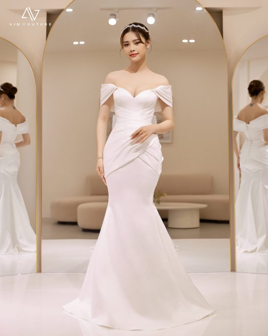 váy cưới đi tiệc Luxury NLX04-1
