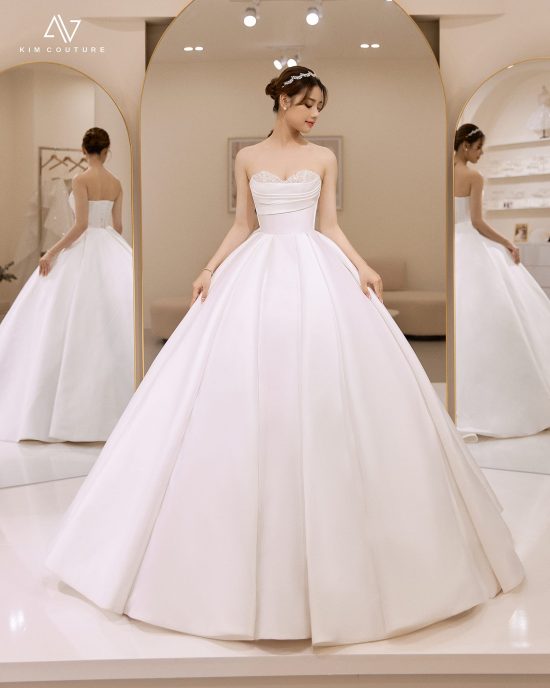 váy cưới làm lễ Luxury LLX01-1